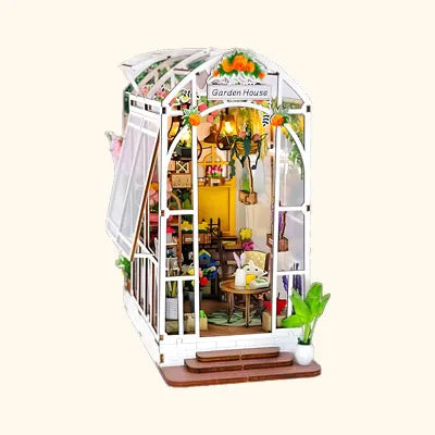 by craftoyx Cozy Greenhouse Book Nook Front Display Garden House