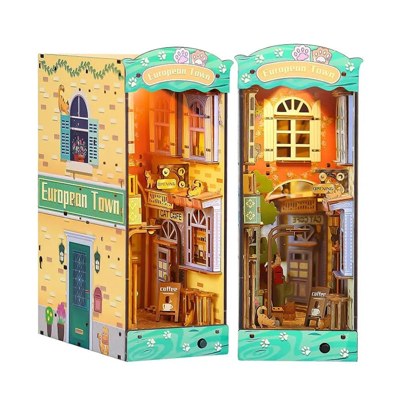 by craftoyx DIY Book Nook Kit CatStreet Front View