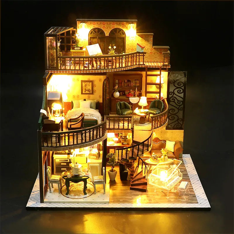 by craftoyx DIY Dollhouse Kit 3D Puzzles Building Dream Tower 