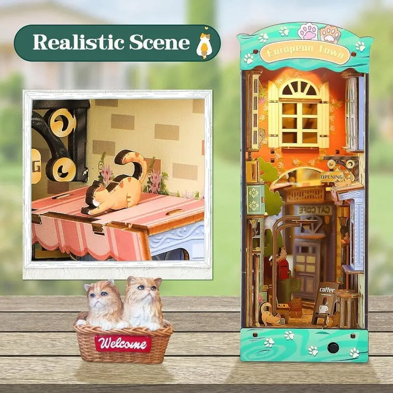 by craftoyx DIY Pleasure Book Nook Kit CatStreet Relaxing Assembly