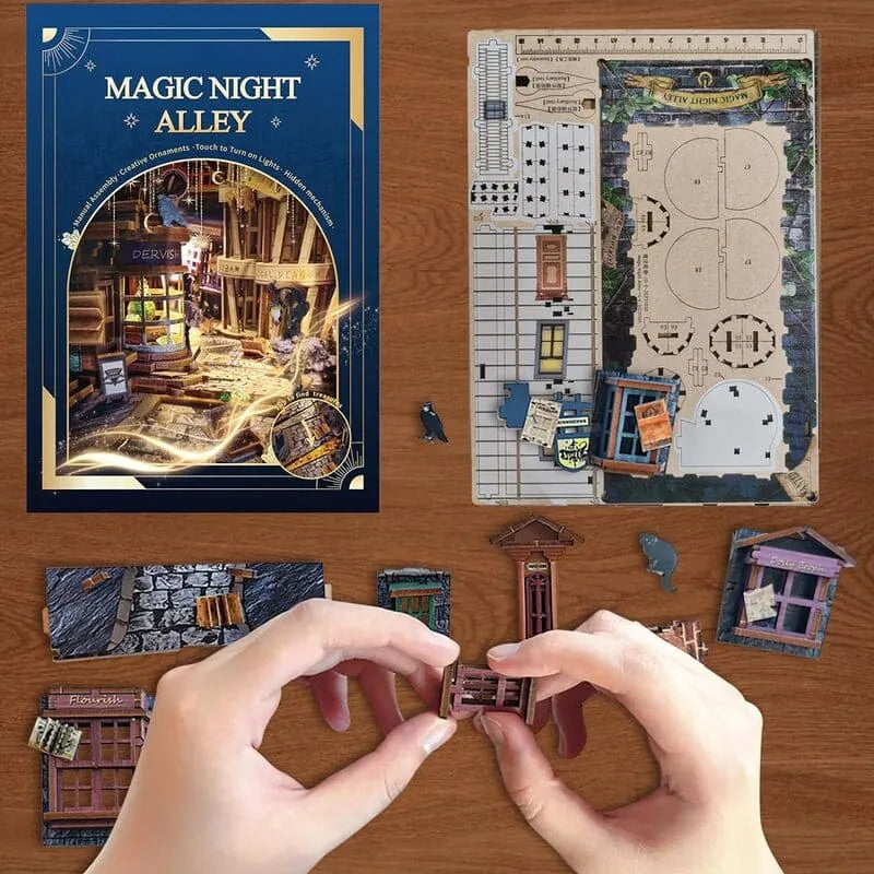 by craftoyx Educational Toy Decorative Bookend Magic Night time Alley