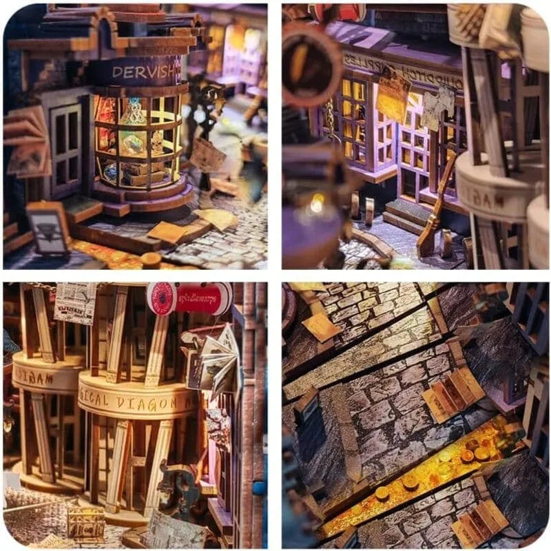 by craftoyx Miniature Book Nook Assembly Details 