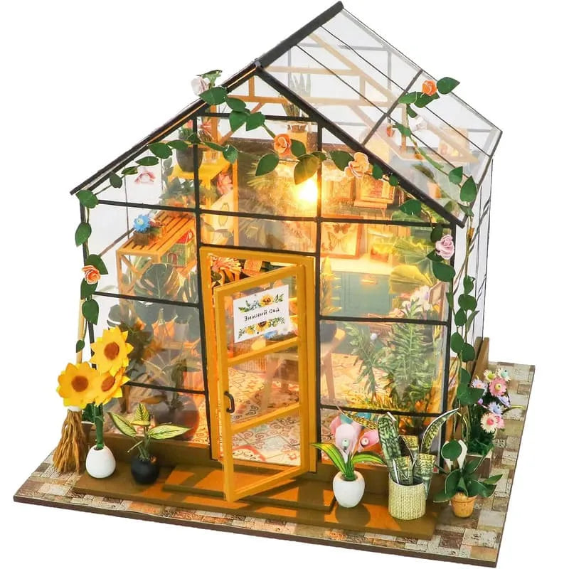 by craftoyx Miniature House Kit for Adults Display Sunshine Flower House 