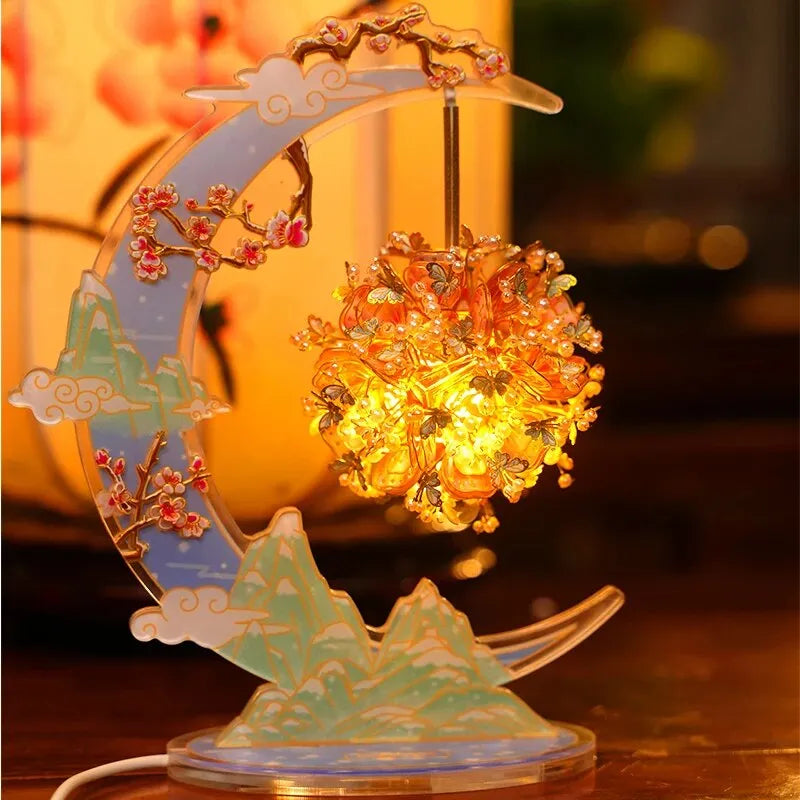 by craftoyx Moon Shadow Flowers Assembled Display Moonlit Glow