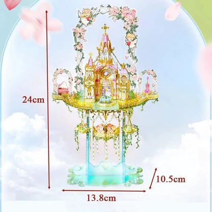 by craftoyx Rose Castle Metal Puzzle Kit Details