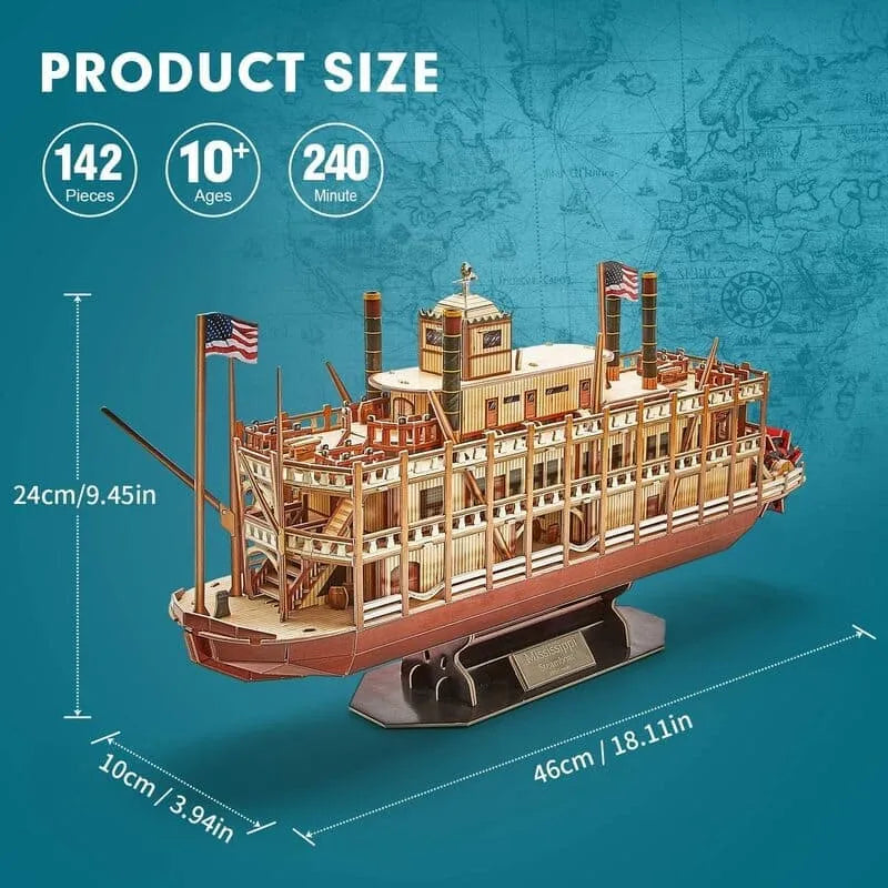 3D Puzzles | Mississippi Steamboat - CraftoyX