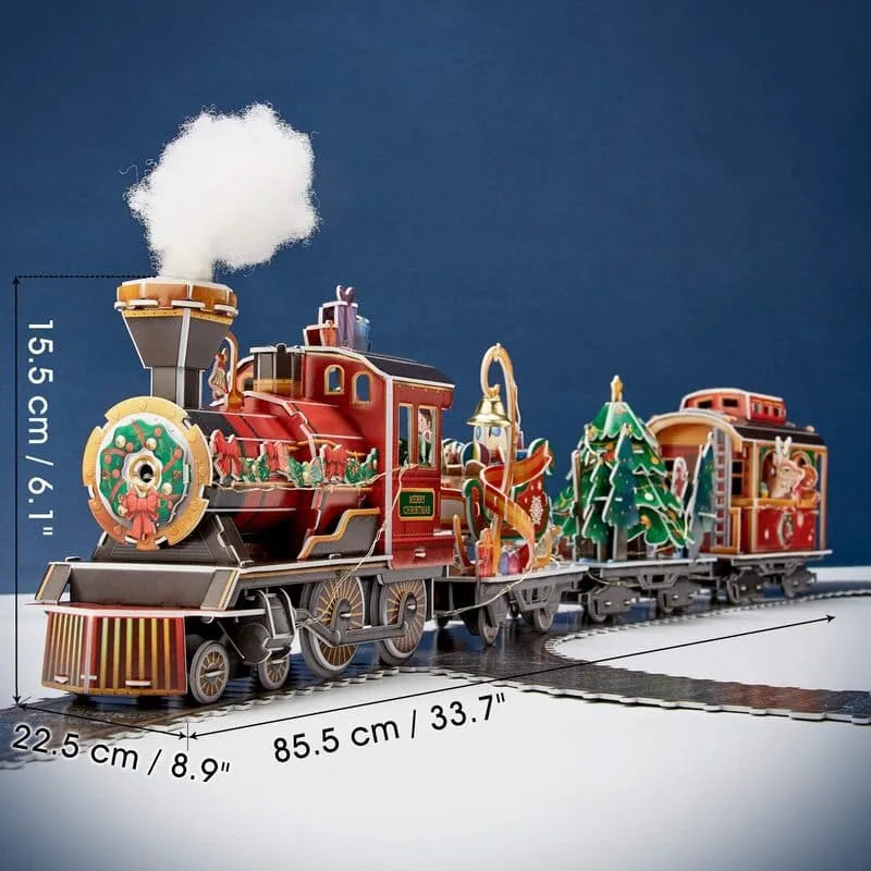 3D Puzzles | Christmas LED Train Set - CraftoyX