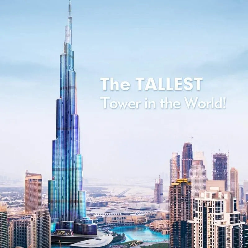 3D Puzzles | Dubai Burj Khalifa with LED Lights - CraftoyX