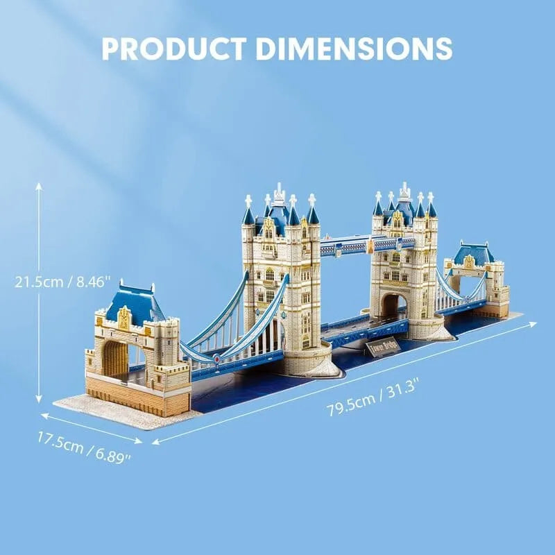 Puzzle 3D | London Tower Bridge - Educational Model Kit - CraftoyX