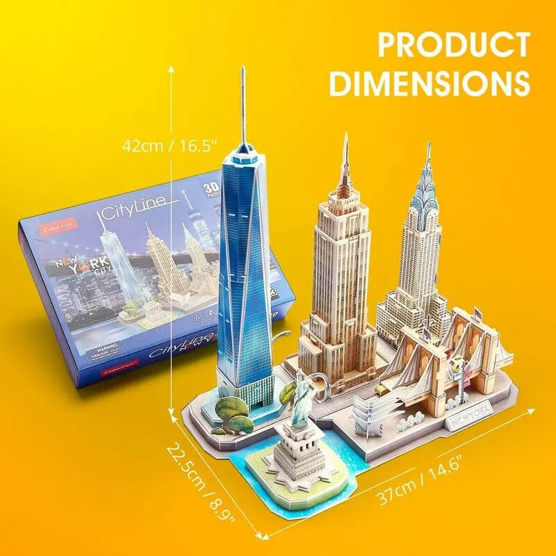 3D Puzzle | New York Cityline Architecture - CraftoyX