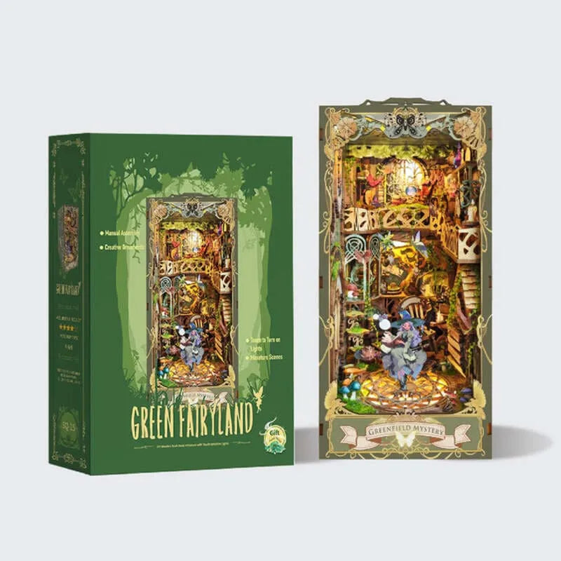 Book Nook Kits | Green Fairyland - Enchanting Miniature World - CraftoyX