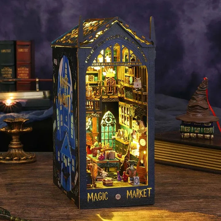 Book Nook Kits | Magic Market Enchanted Alley 3D Puzzle - CraftoyX