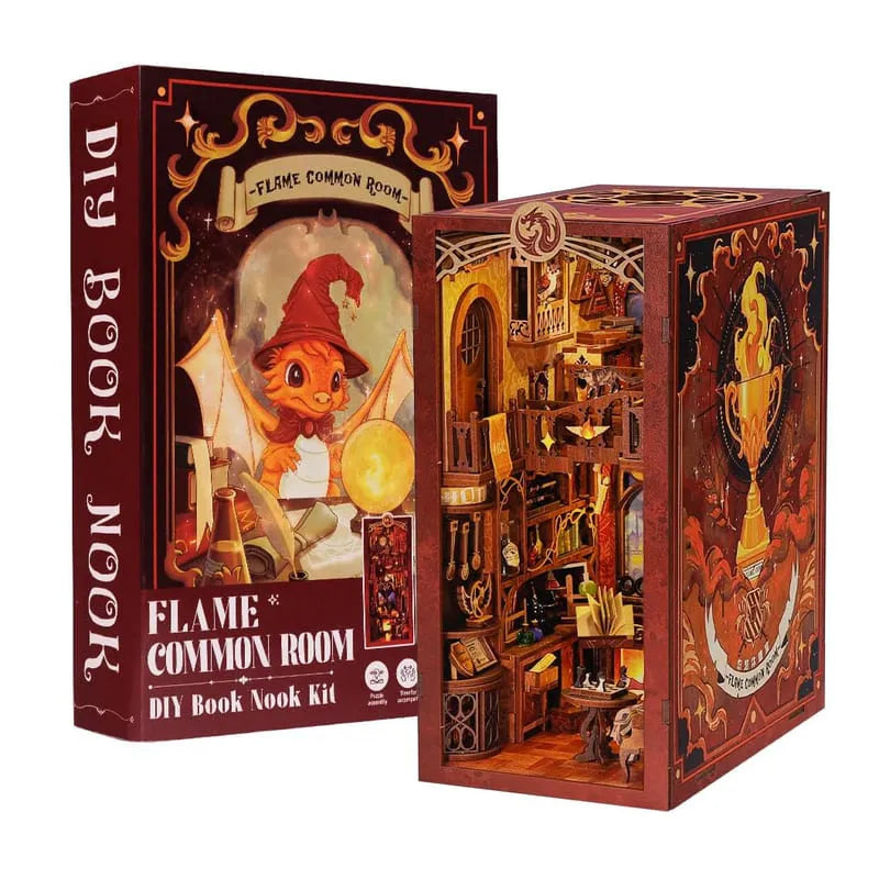 Book Nook Kit | Flame Common Room - CraftoyX