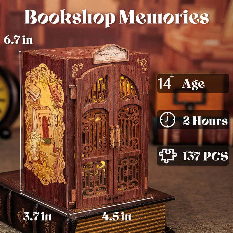 Book Nook Kit | Bookshop Memories-CraftoyX