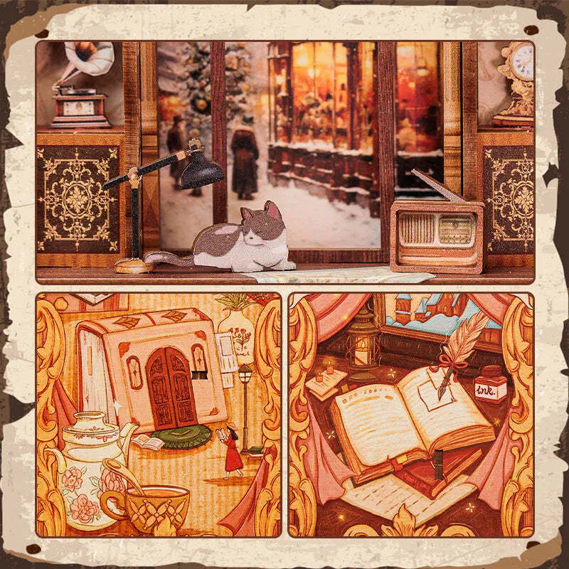 Book Nook Kit | Bookshop Memories-CraftoyX