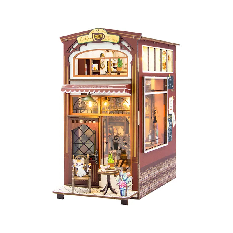 Book Nook Kit | Coffee House - Cozy Miniature Café Scene-CraftoyX