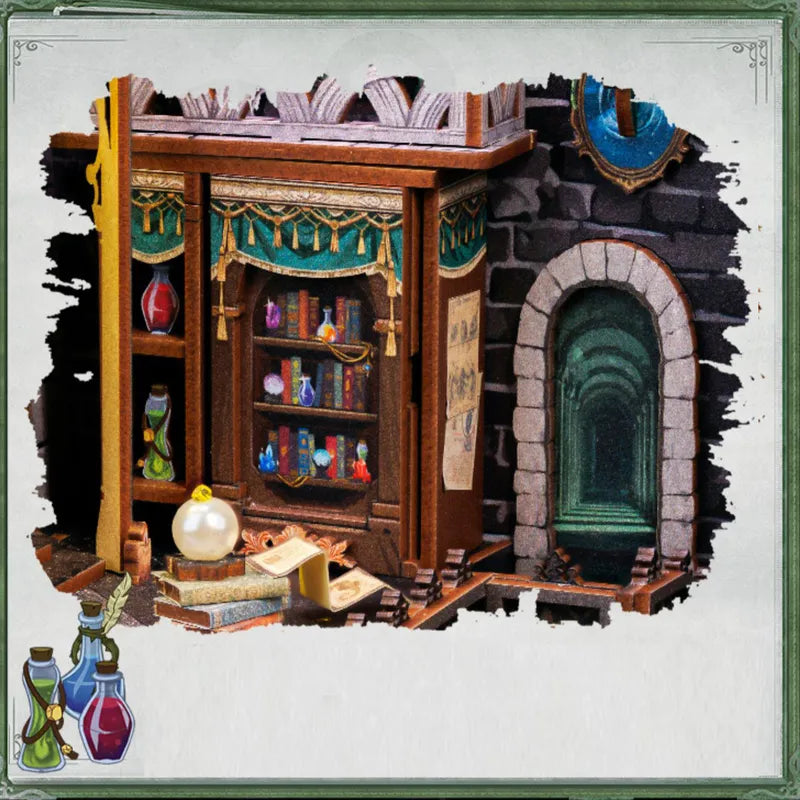 DIY Book Nook Kit | Darkness Common Room-CraftoyX