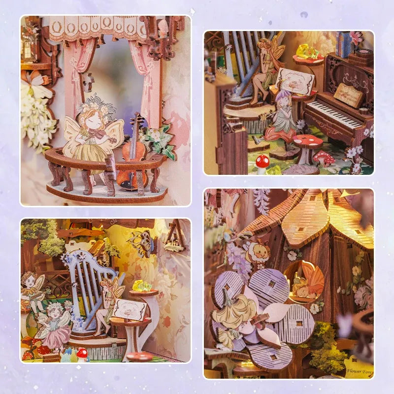 Book Nook Kit | Flower Forest Concert-CraftoyX