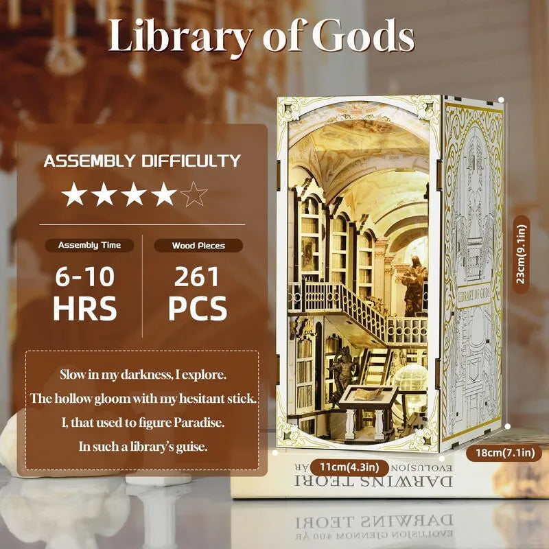 Book Nook Kit | Library of Gods-CraftoyX