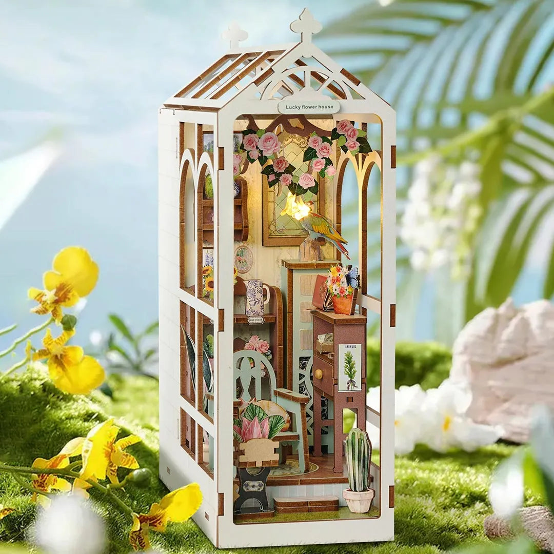 DIY Book Nook Kits | Lucky Flower House-CraftoyX