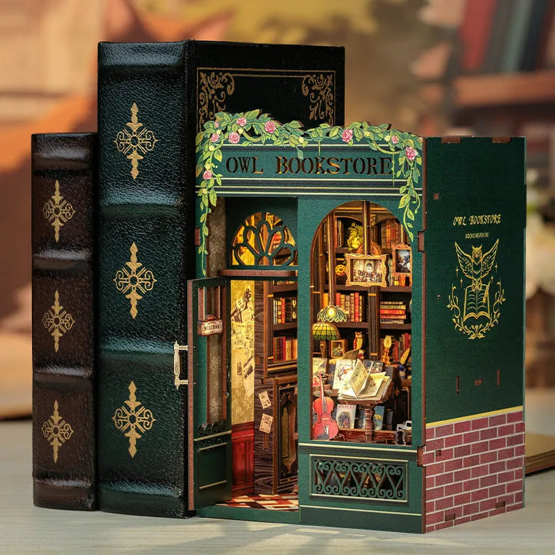 Book Nook Kit | Owl Bookstore-CraftoyX