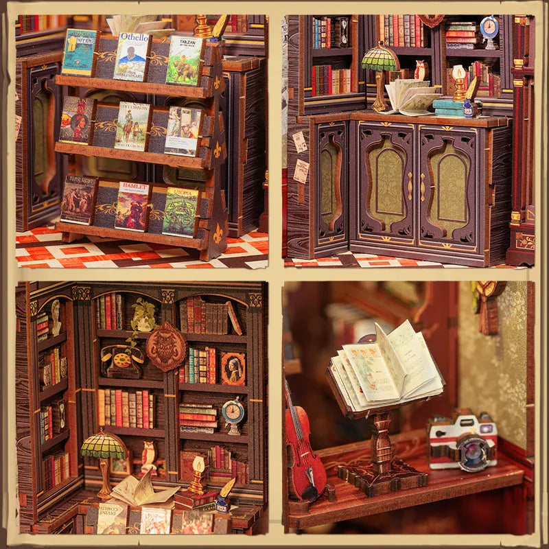 Book Nook Kit | Owl Bookstore-CraftoyX