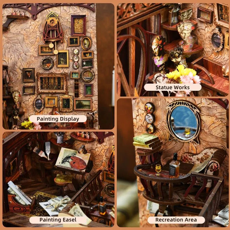 Book Nook Kit | Painter's Day At Dusk-CraftoyX