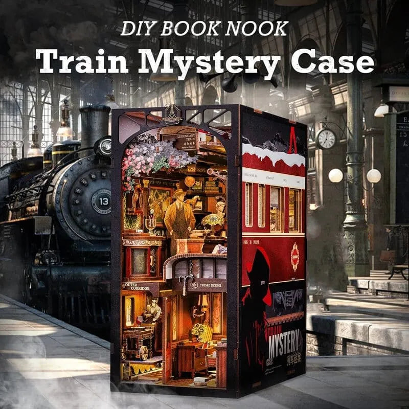 DIY Miniature Kit Book-Nook | Train Mystery Case - CraftoyX