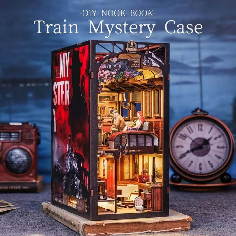 DIY Miniature Kit Book-Nook | Train Mystery Case - CraftoyX