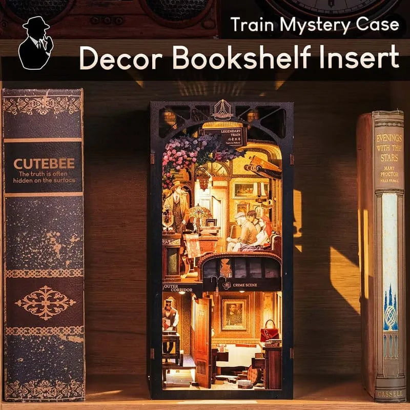 DIY Miniature Kit Book-Nook | Train Mystery Case - CraftoyX