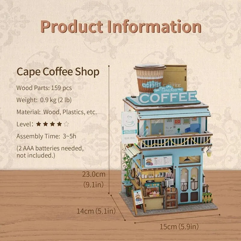 Book Nook Kit | Cape Coffee Shop - CraftoyX