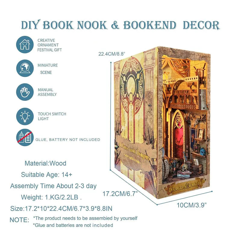 Mystical DIY Book Nook Kit | Dragon Castle