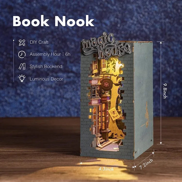 DIY Miniature Kit Book-Nook | Magic House - CraftoyX