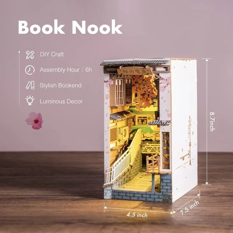 DIY Miniature Kit Book-Nook | Sakura Densya - CraftoyX