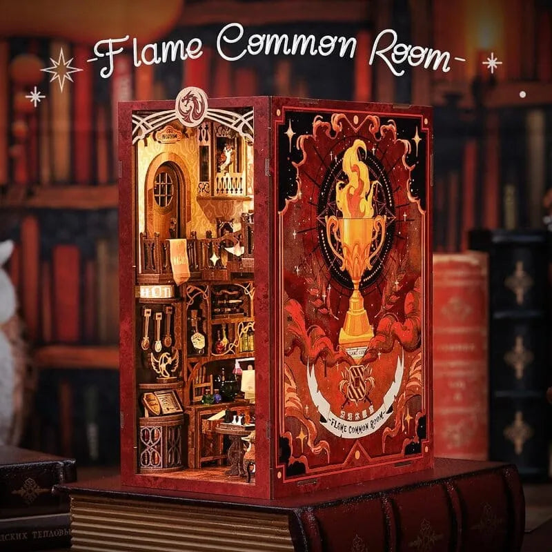 Book Nook Kit | Flame Common Room - CraftoyX