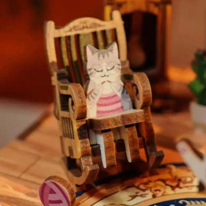 by craftoyx cats family concert music box kitten craft detail