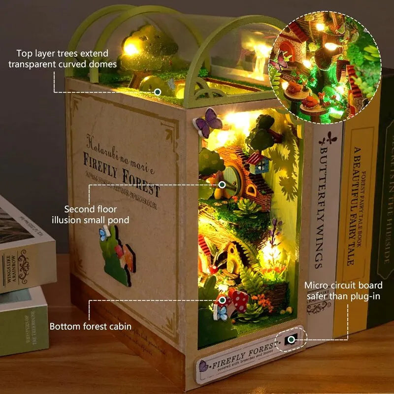 Book Nook Shelf Insert | Firefly Forest - CraftoyX