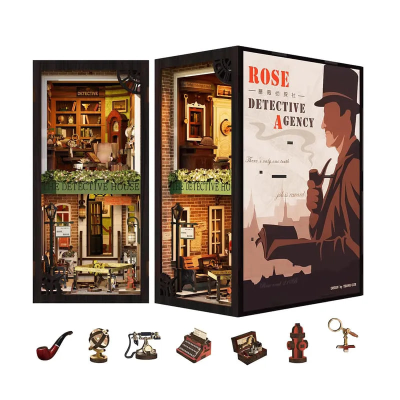 Book Nook Kits | Rose Detective Agency 3D Puzzle Adventure - CraftoyX