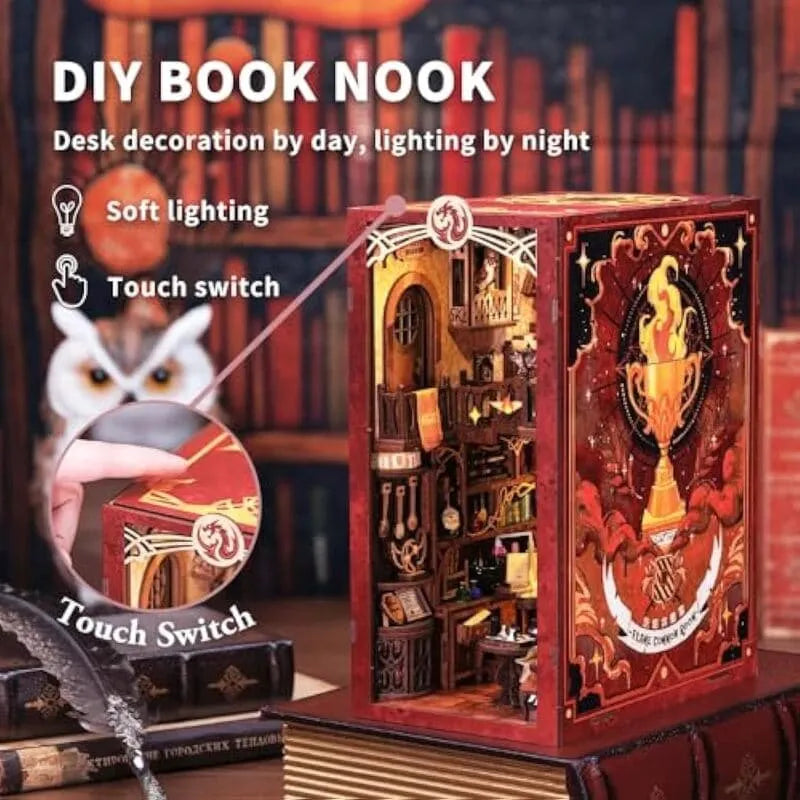 Book Nook Kit | Flame Common Room - CraftoyX