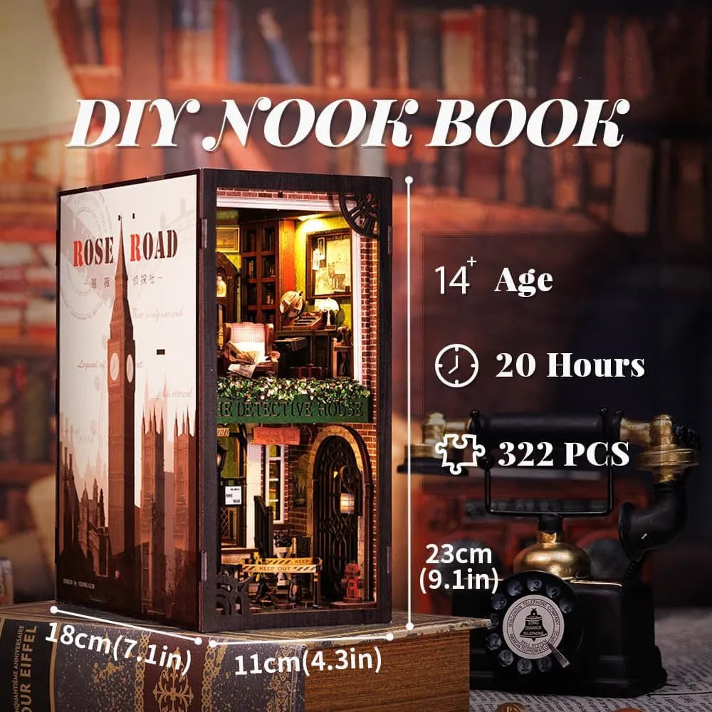 Book Nook Kits | Rose Detective Agency 3D Puzzle Adventure - CraftoyX