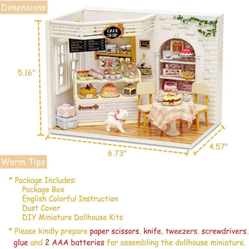 DIY Miniature House | Cake Diary Dollhouse Kit - CraftoyX