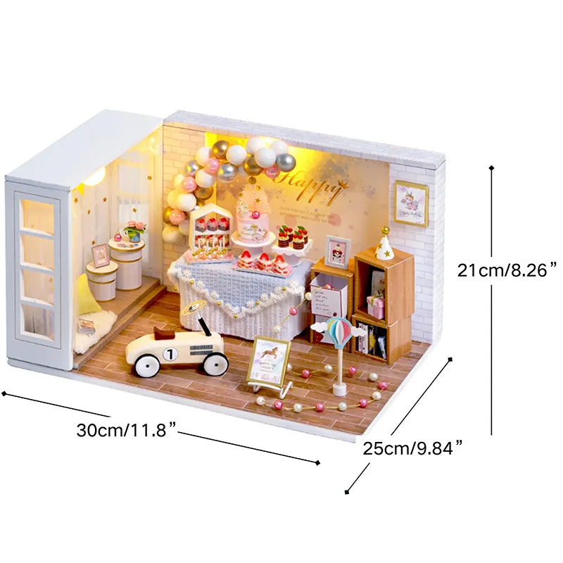 DIY Miniature House | Camp Party Dollhouse Kit - CraftoyX