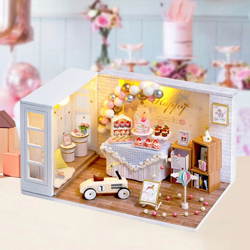 DIY Miniature House | Camp Party Dollhouse Kit - CraftoyX