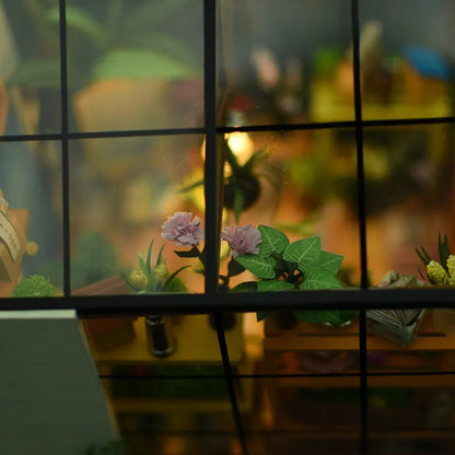 DIY Miniature House | Cathy's Flower House Dollhouse Kit - CraftoyX