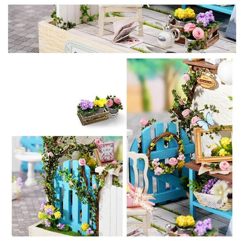 DIY Miniature House | Corner of Garden Dollhouse Kit-CraftoyX