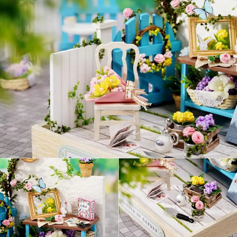 DIY Miniature House | Corner of Garden Dollhouse Kit-CraftoyX