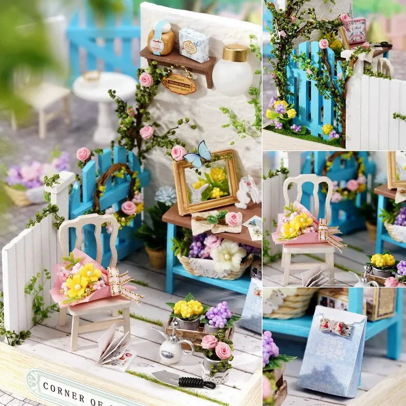 DIY Miniature House | Corner of Garden Dollhouse Kit-CraftoyX