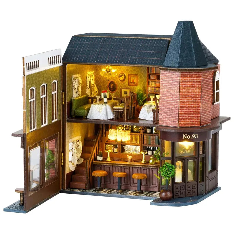 DIY Miniature House | Corner Restaurant - CraftoyX