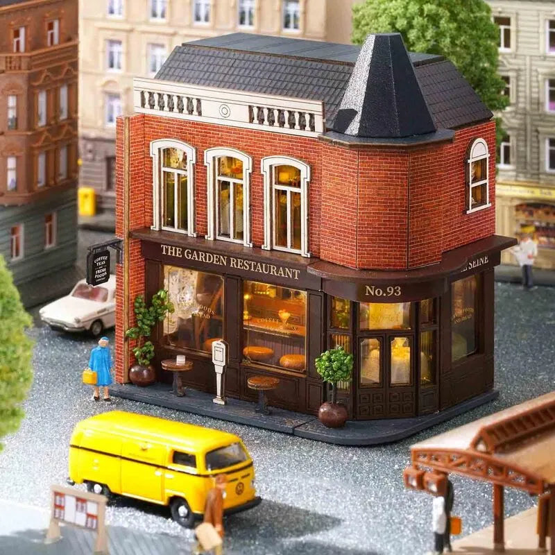 DIY Miniature House | Corner Restaurant - CraftoyX