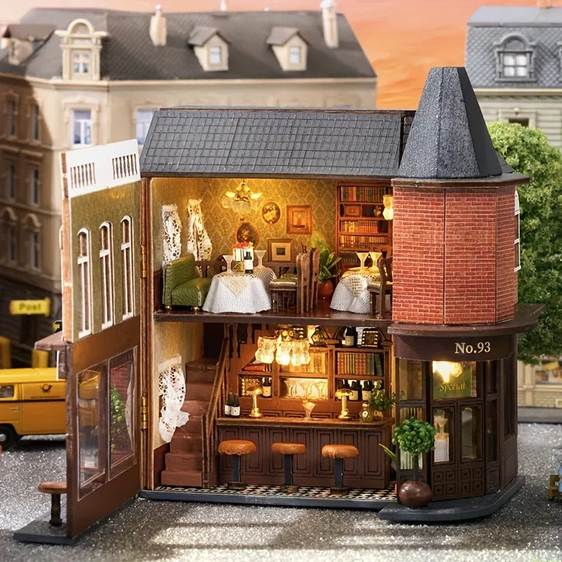 DIY Miniature House | Corner Restaurant - CraftoyX